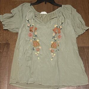 Embroidered Floral Blouse